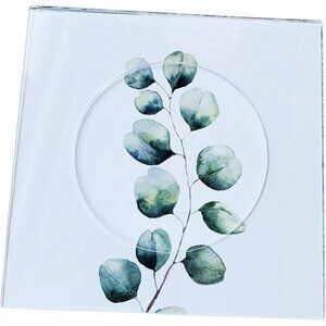 Set of 6 clear acrylic drink coasters with insert for cocktail napkins table dec